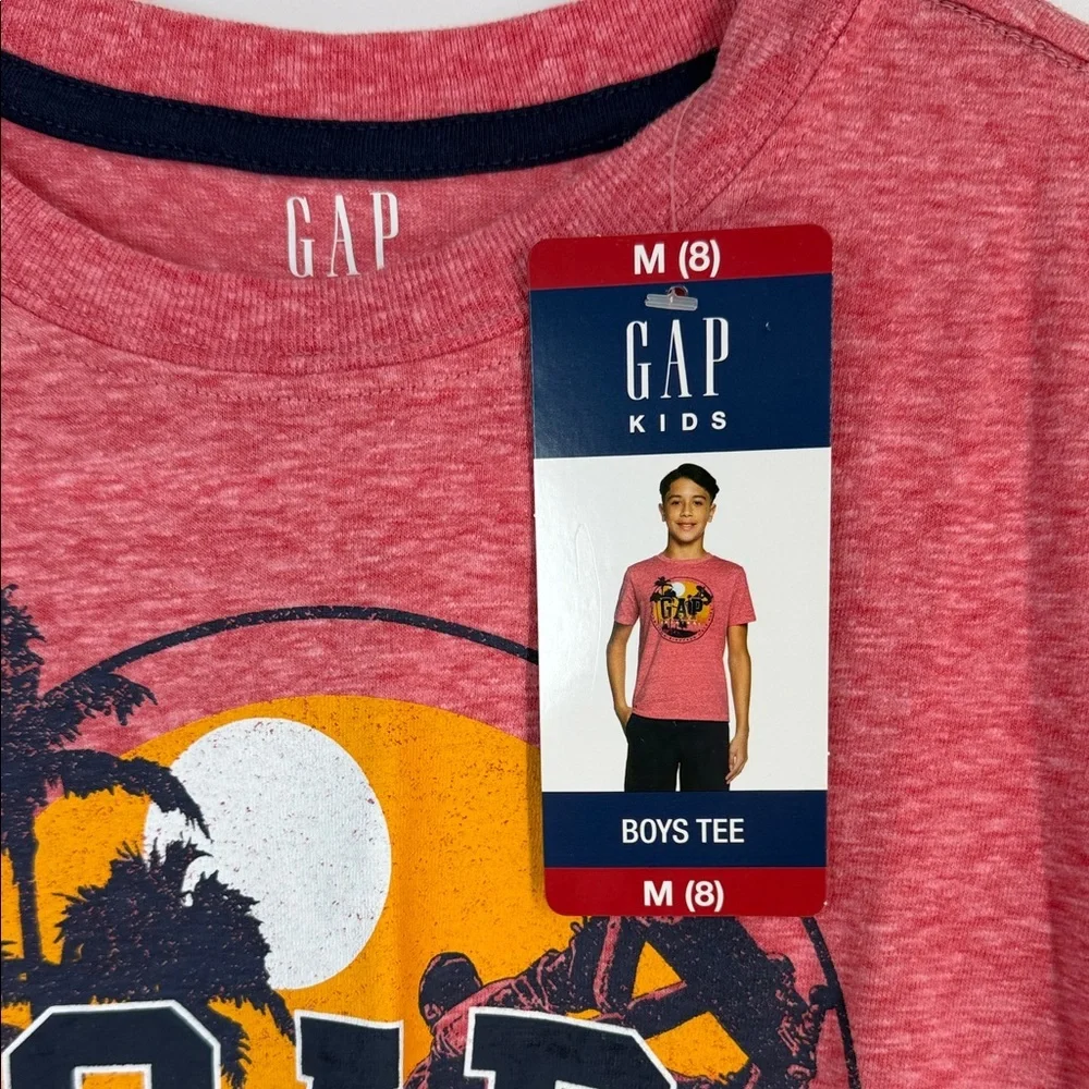 GAP Kids Heather Red Graphic Tee